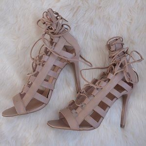 Tony Bianco Karli Nude Strappy Heels 8.5